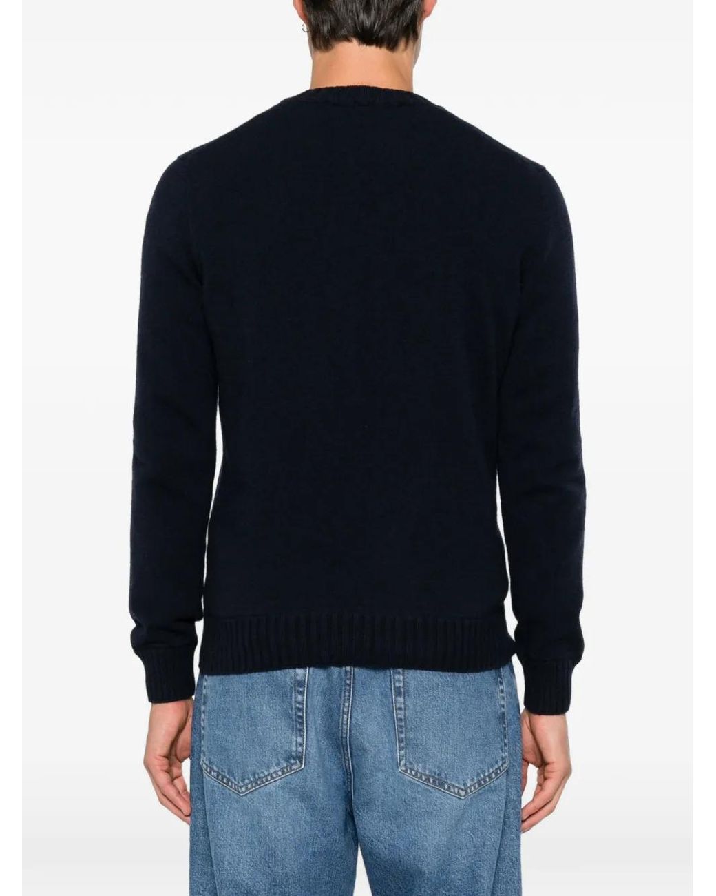 Magazzino Ricambi Black Crew-Neck Sweater for men