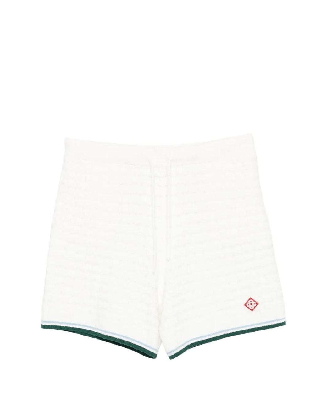 Casablanca White Terry-Cloth Drawstring Shorts With Secure Fastening for men