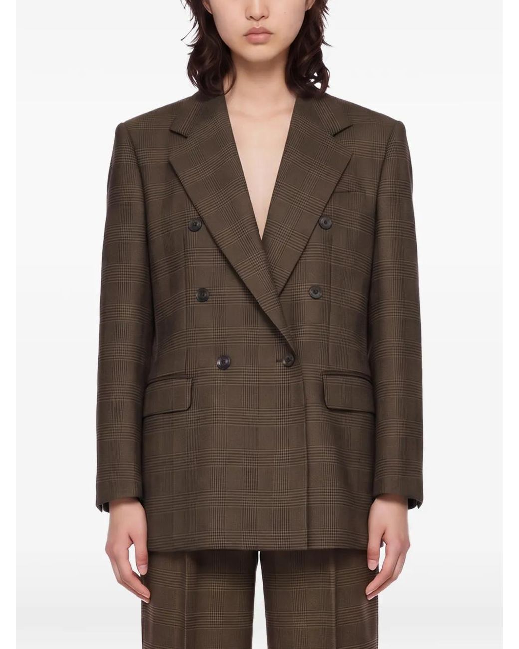 Tagliatore Brown Loreley Check-Pattern Suit