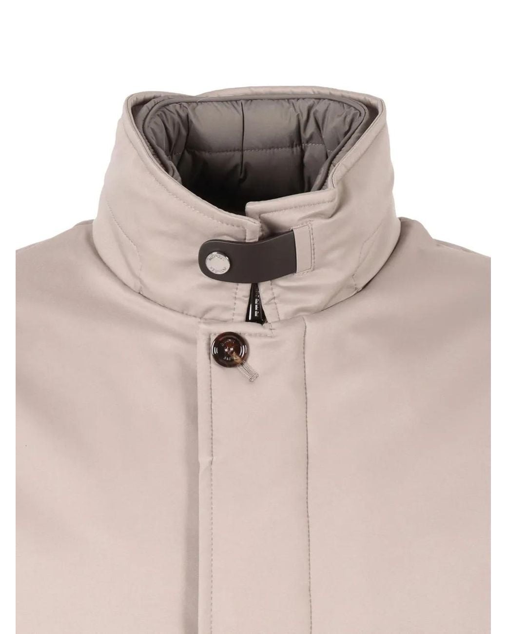 Moorer Natural Buttoned Single-Breasted Padded Jacket for men