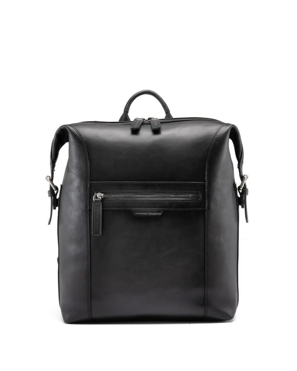 Officine Creative Black Jules 005 Leather Backpack for men