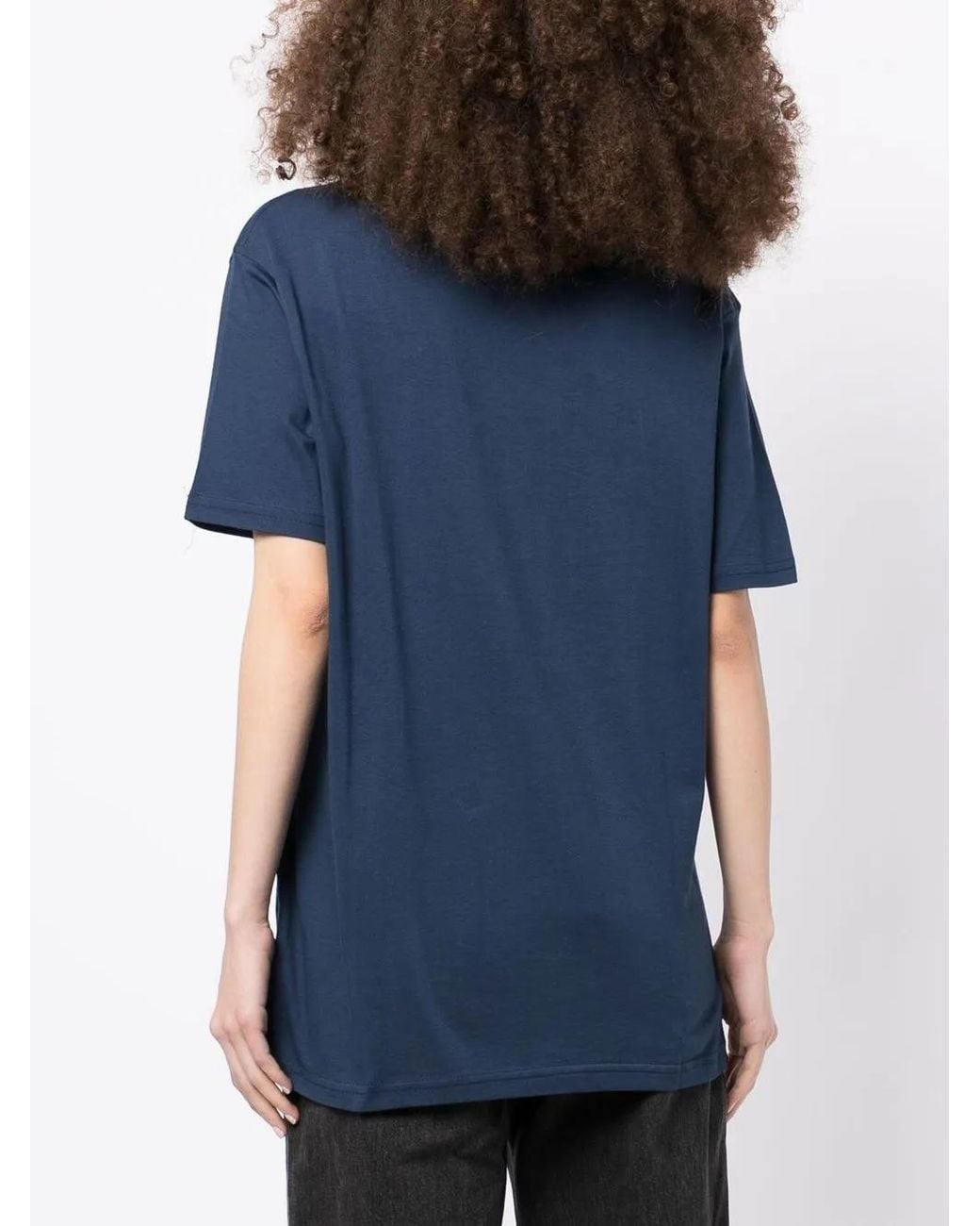 Alpha Industries Blue Logo-Print Detail T-Shirt