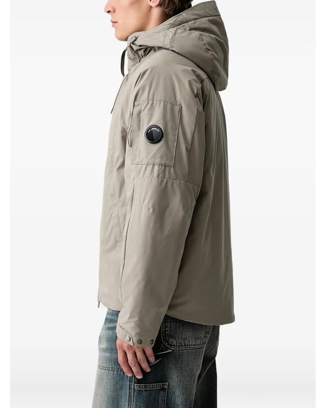 C P Company Gray Pro-Tek Hooded Jacket for men