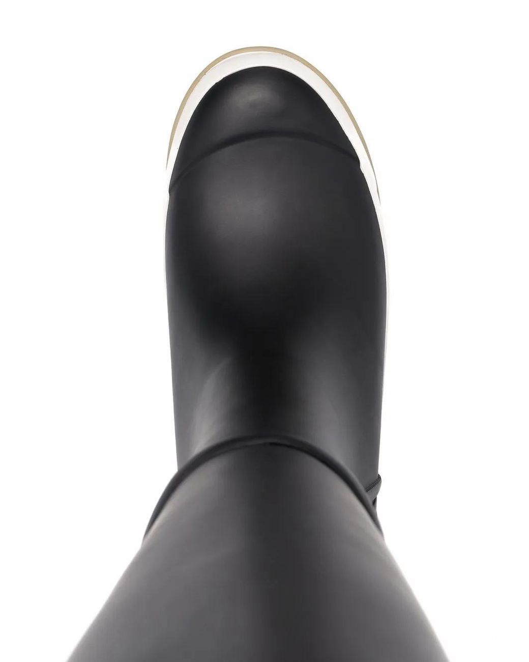 Tory Burch Black Ridged Rubber Sole Boots
