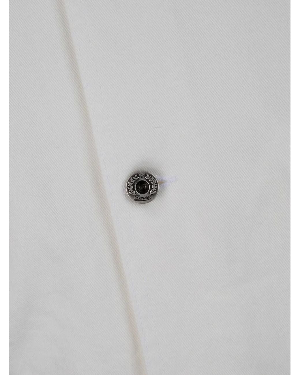 Pence White Button Jacket for men