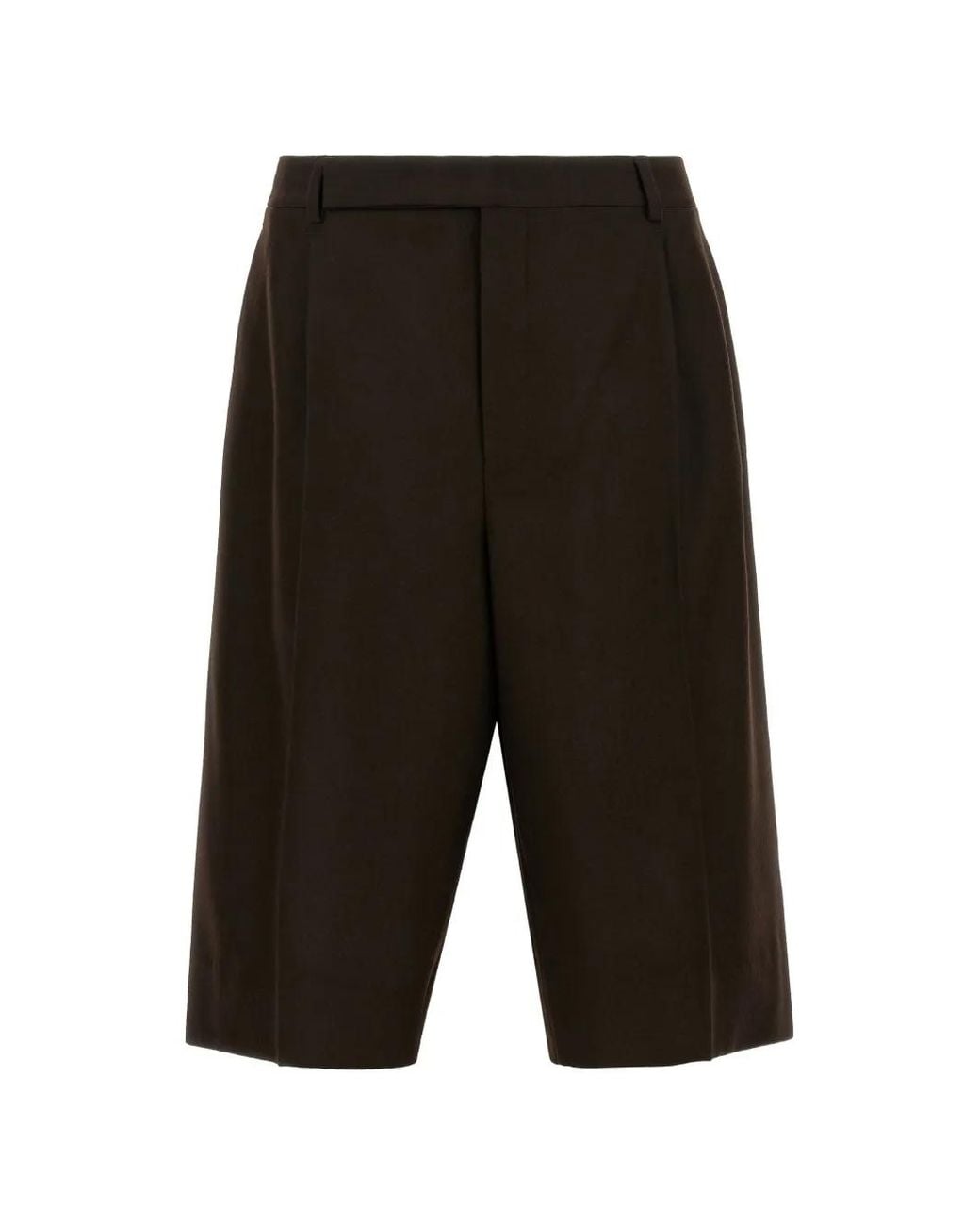 Saint Laurent Black Tailored Pleated Shorts for men