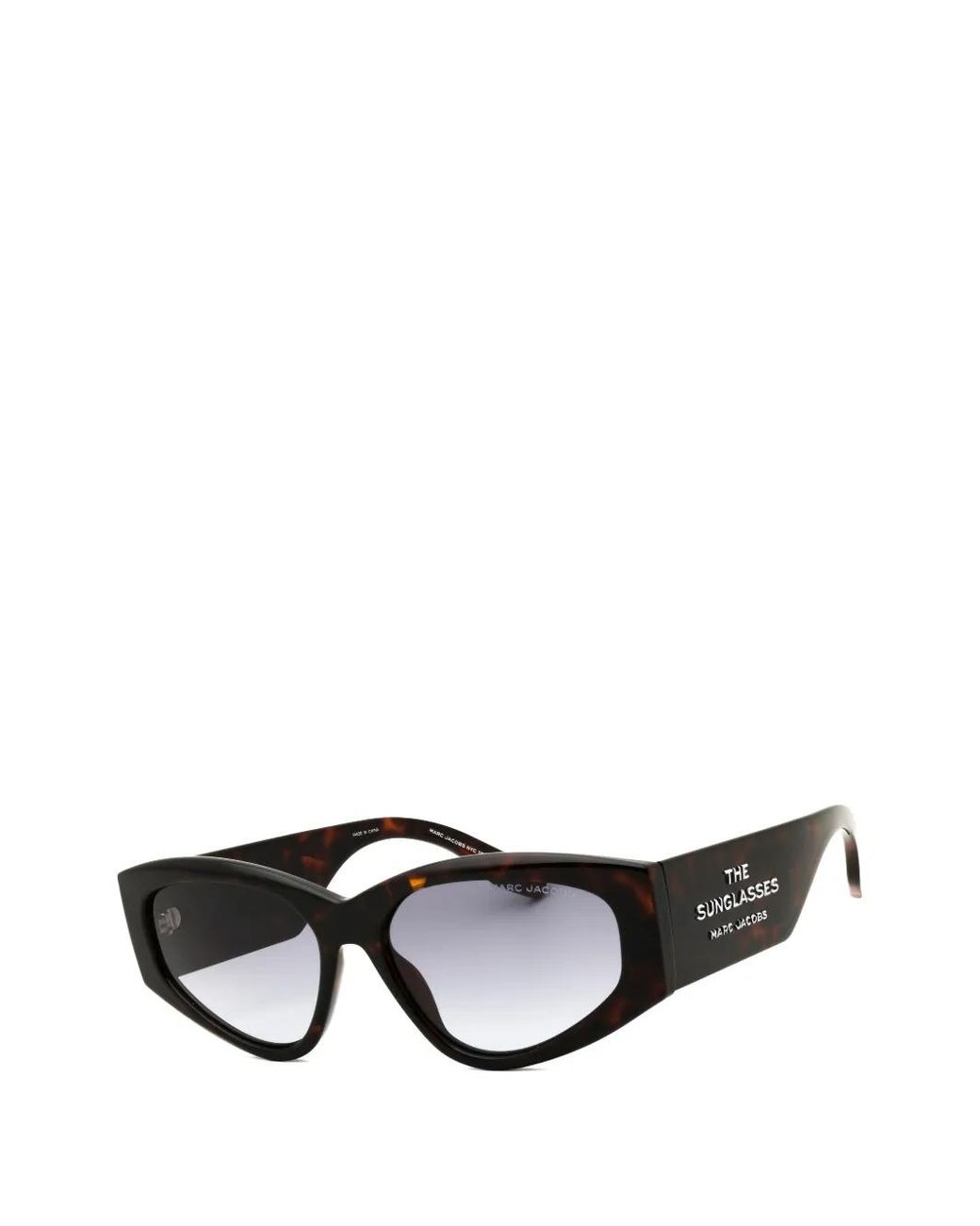 Marc Jacobs Black Tortoiseshell-Effect Cat-Eye Sunglasses