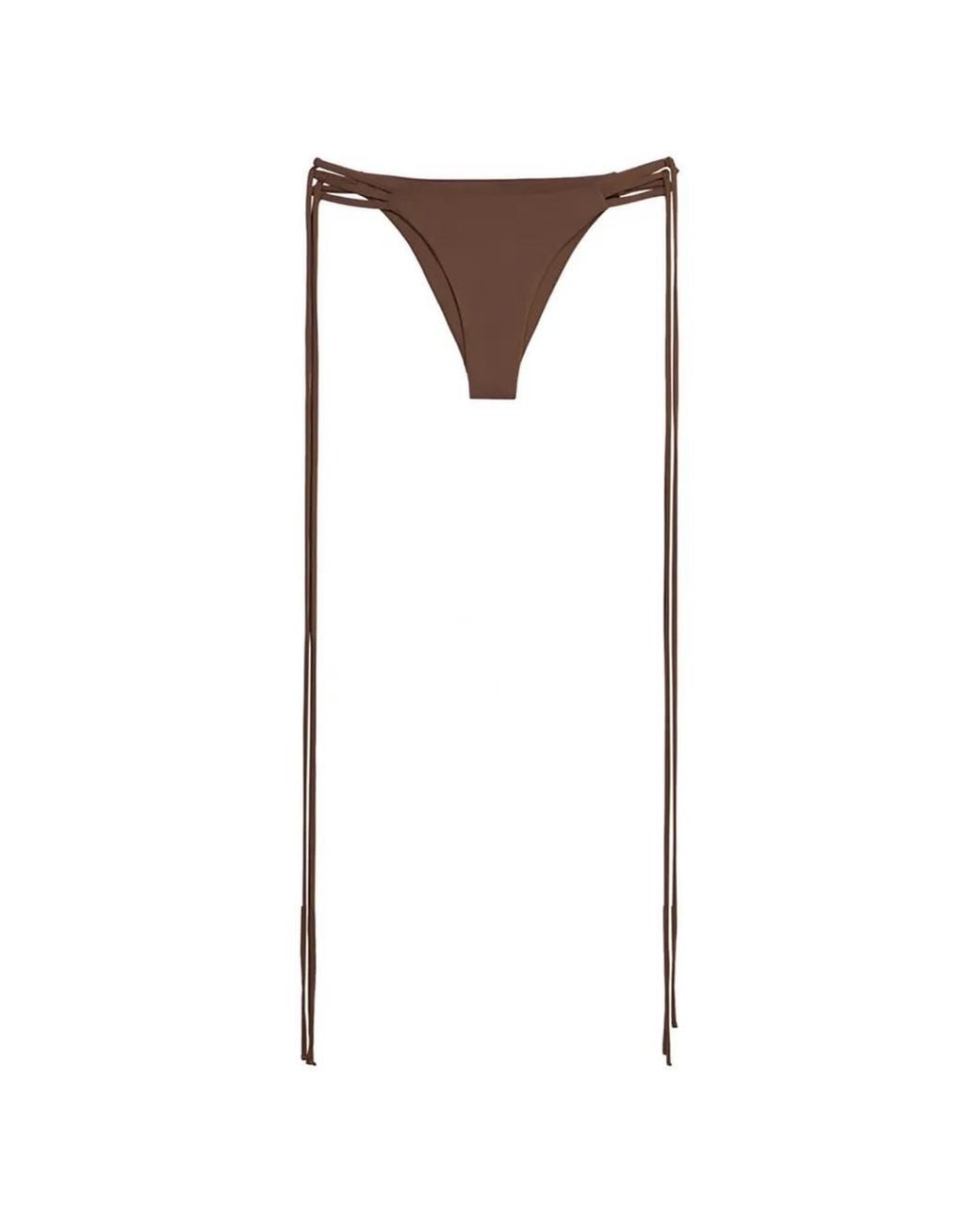 Blumarine White Tie Bikini Bottoms