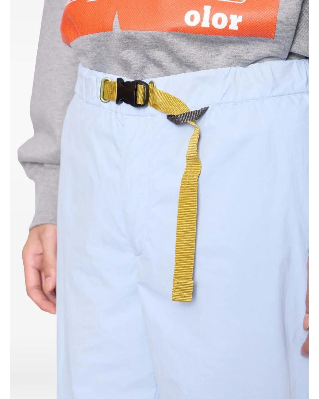 Kolor Blue Belted Trousers for men
