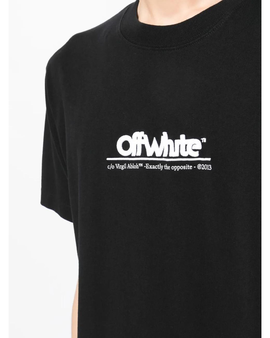Off-White c/o Virgil Abloh Black T-shirt Chunky Logo Slim Ss for men