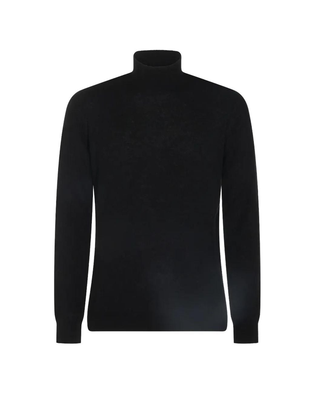 Altea Black Roll-Neck Knitted Sweater for men