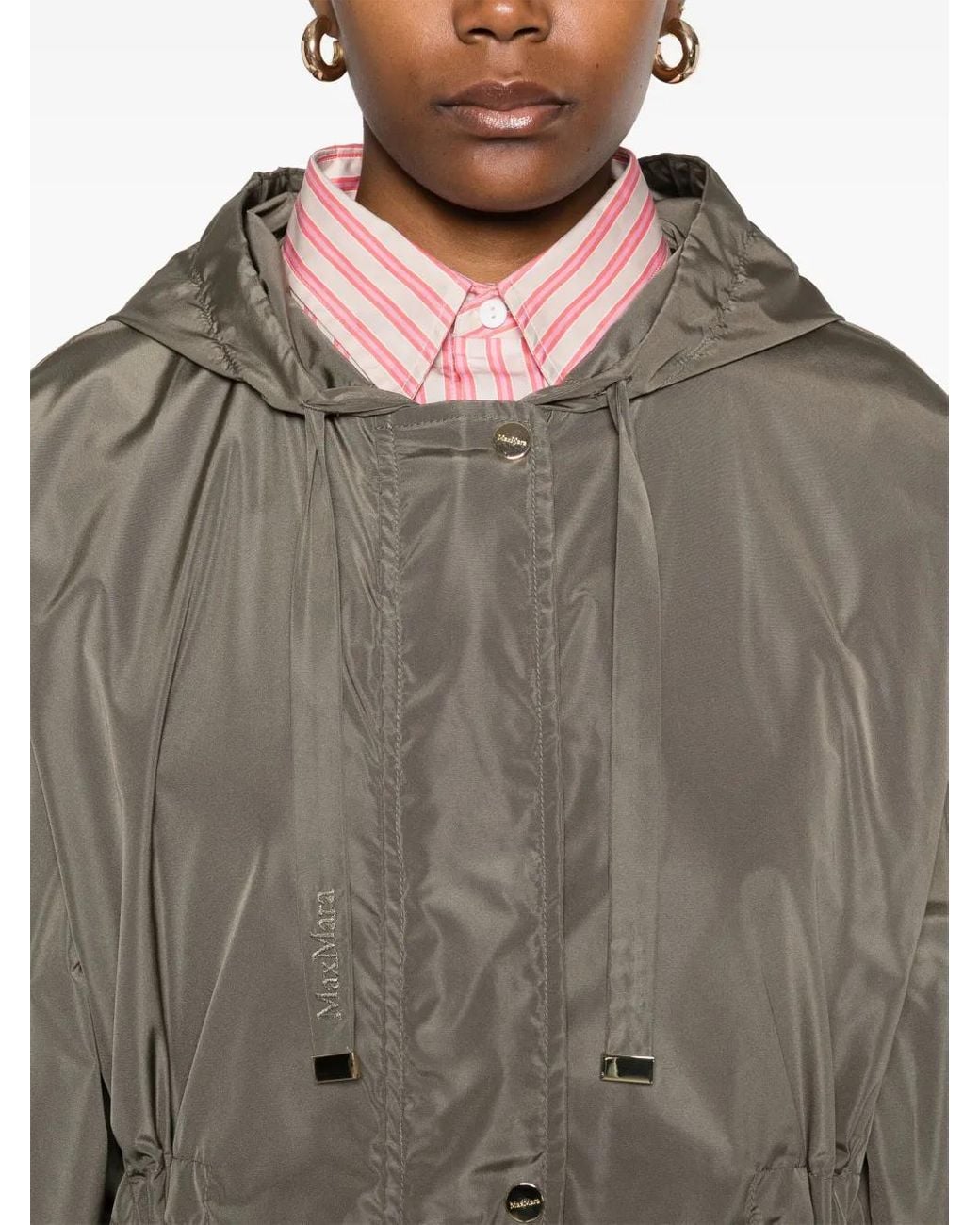 Max Mara Gray Teodoro Trench Coat