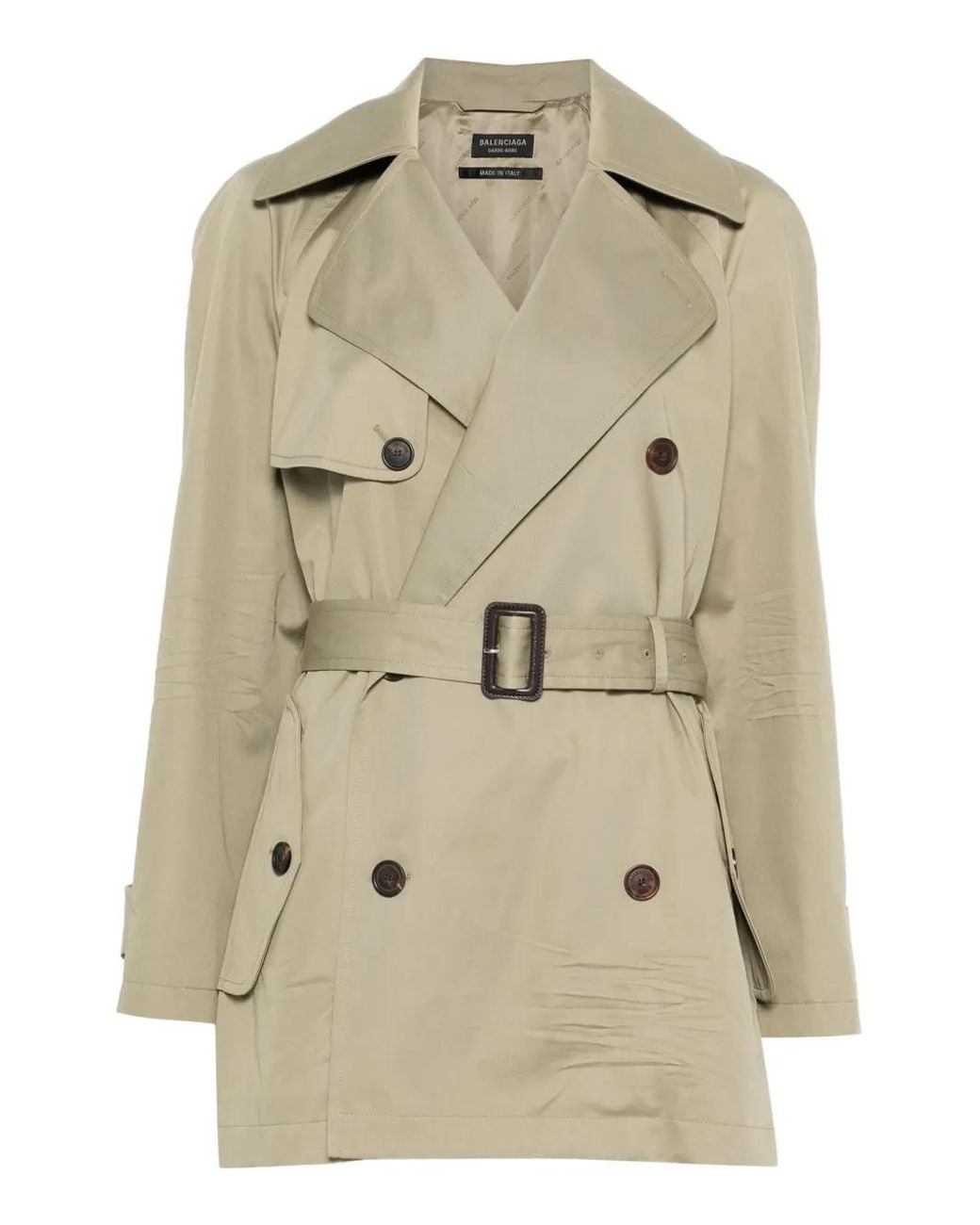 Balenciaga Natural Belted Trench Coat