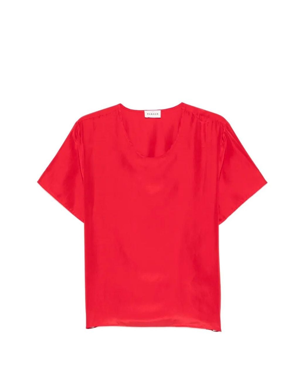 P.A.R.O.S.H. Red Saxon Short-Sleeve Blouse