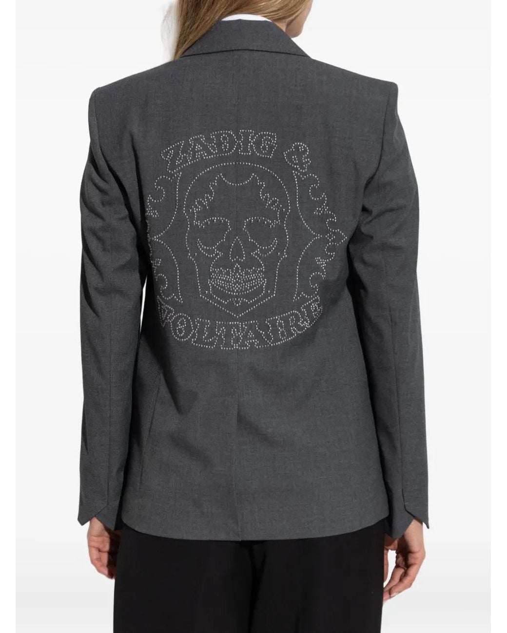 Zadig & Voltaire Gray Vavy Tailored Blazer