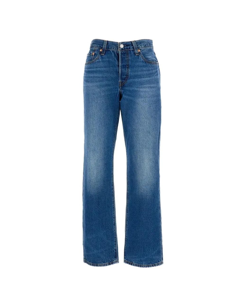 Levi's Blue Five-Pocket Faded Jeans