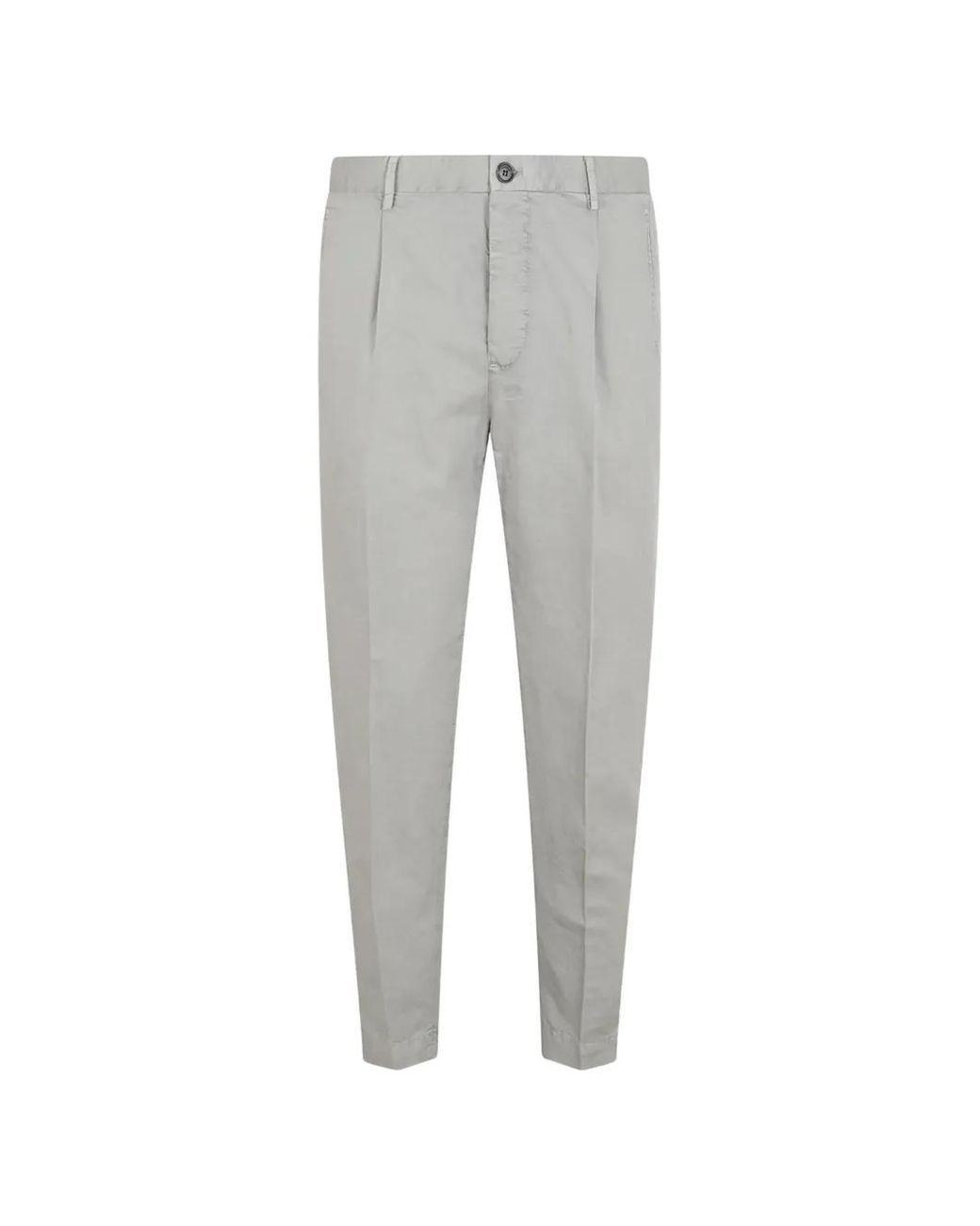 Incotex Gray Pleated Trousers for men