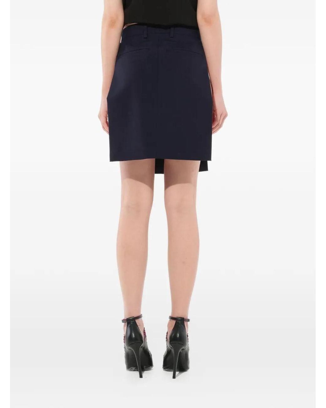 Givenchy Blue Podium Side-Slit Skirt