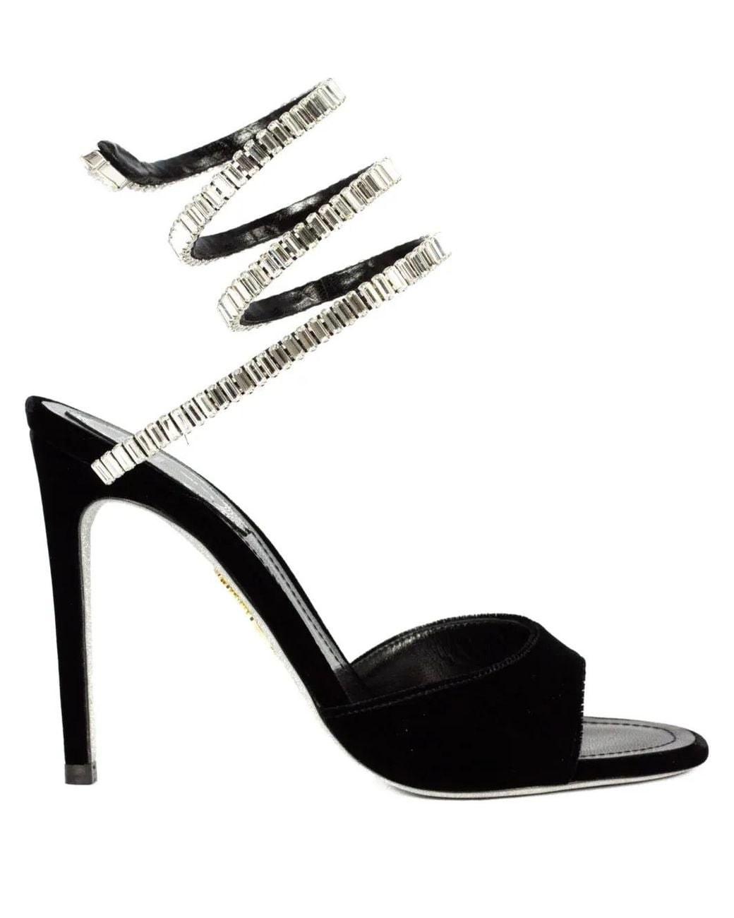 Rene Caovilla Black 105Mm Cleo Spark Sandals