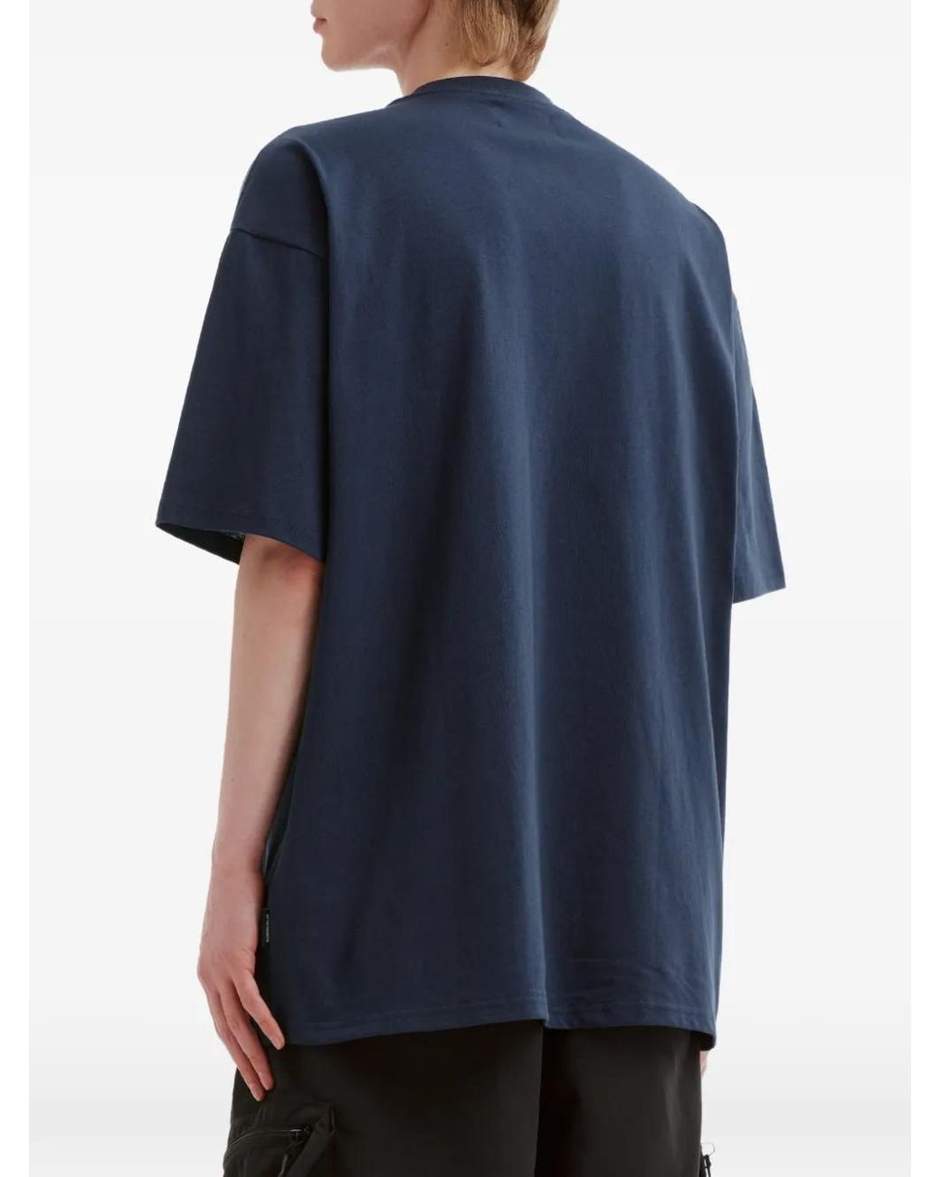 AFTERMATHS Blue Bandana-Print Pocket T-Shirt for men