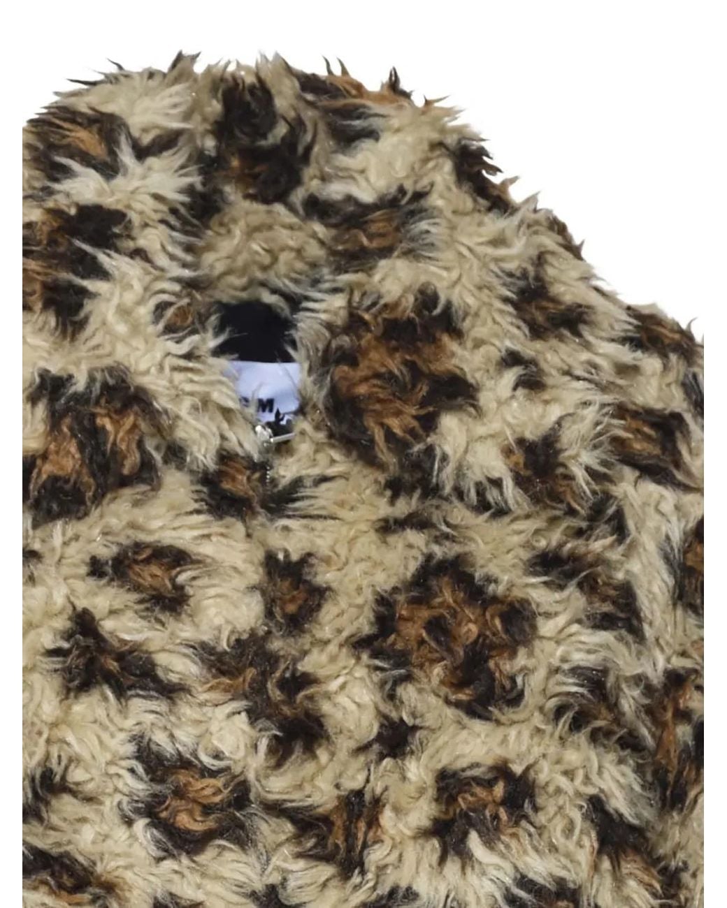 MSGM Green Leopard-Print Jacket