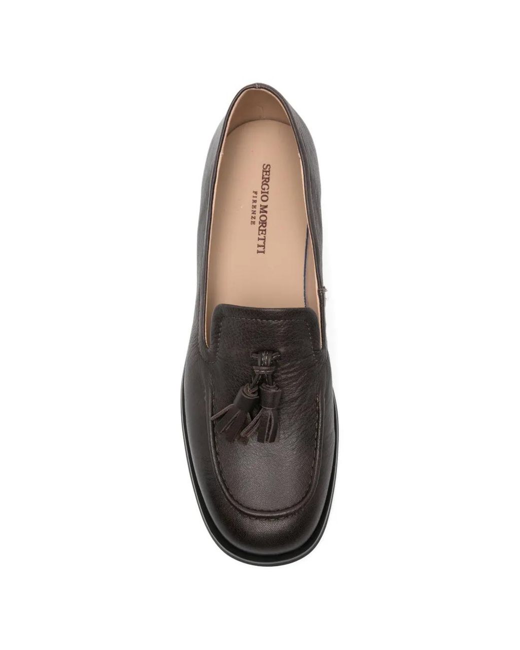 SERGIO MORETTI FIRENZE Gray Tassel-Detail Loafers