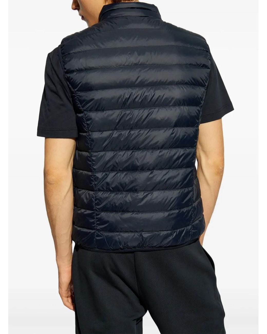 Chaleco Acolchado Con Logo Estampado EA7 de hombre de color Blue