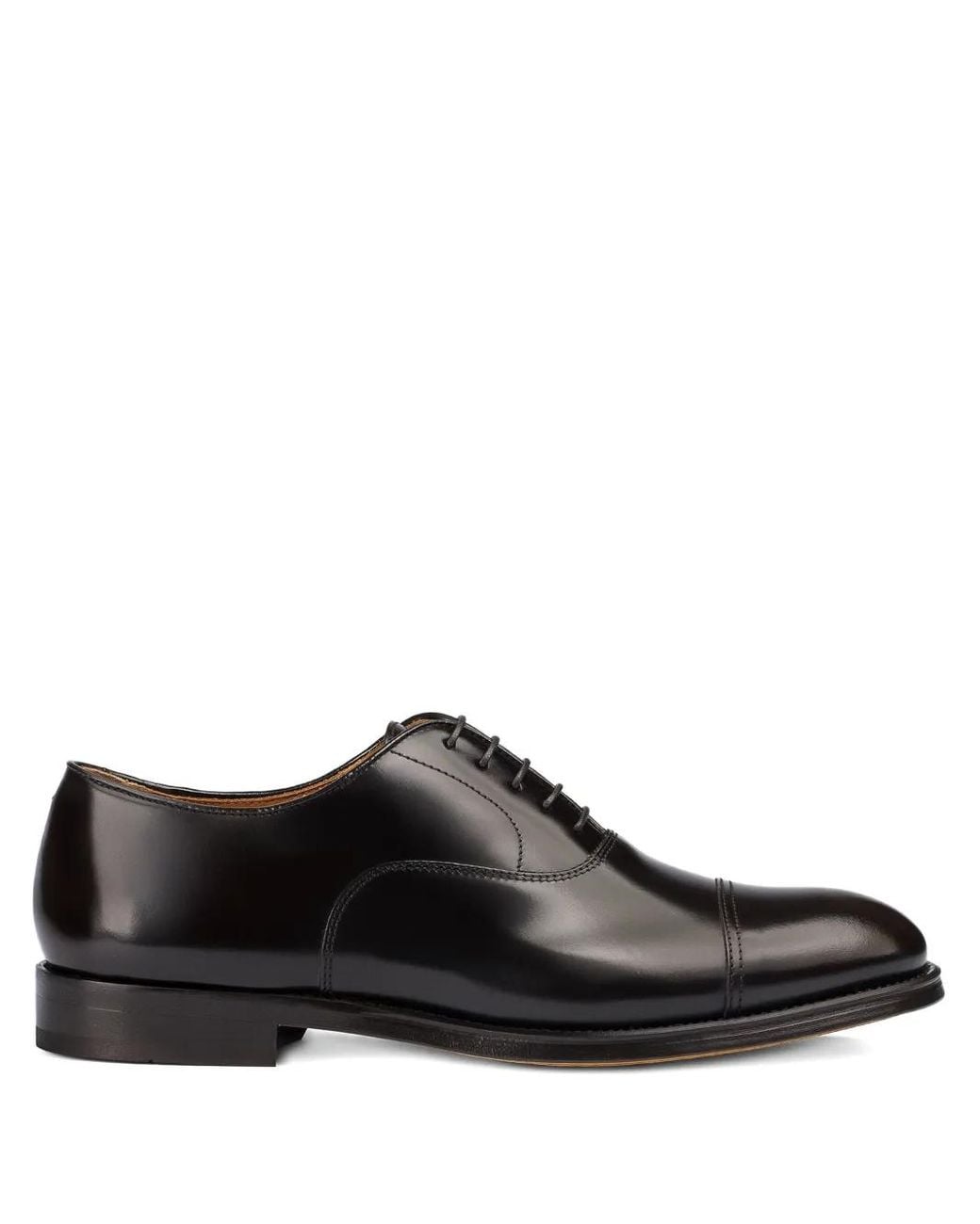 Doucal's Brown Leather Lace-Up Oxford Shoes for men