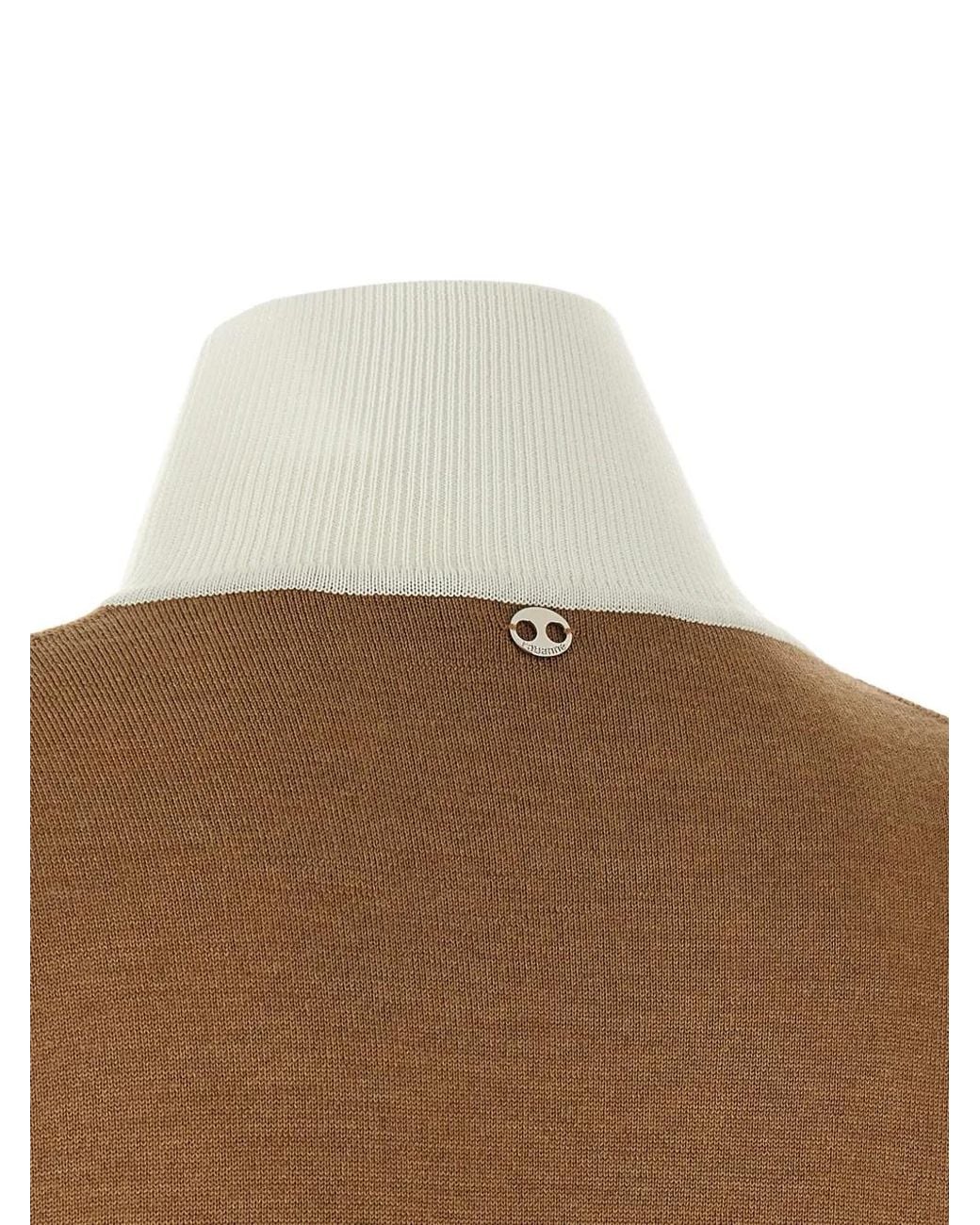 Rabanne Brown Turtleneck Sweater