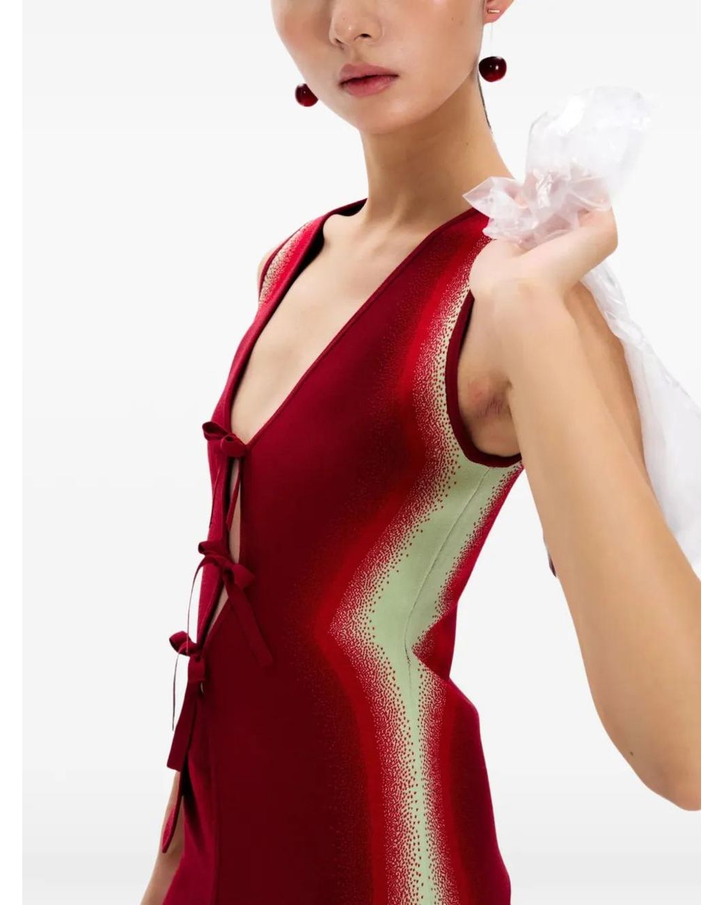 Ph5 Red Bow-Detail Vest