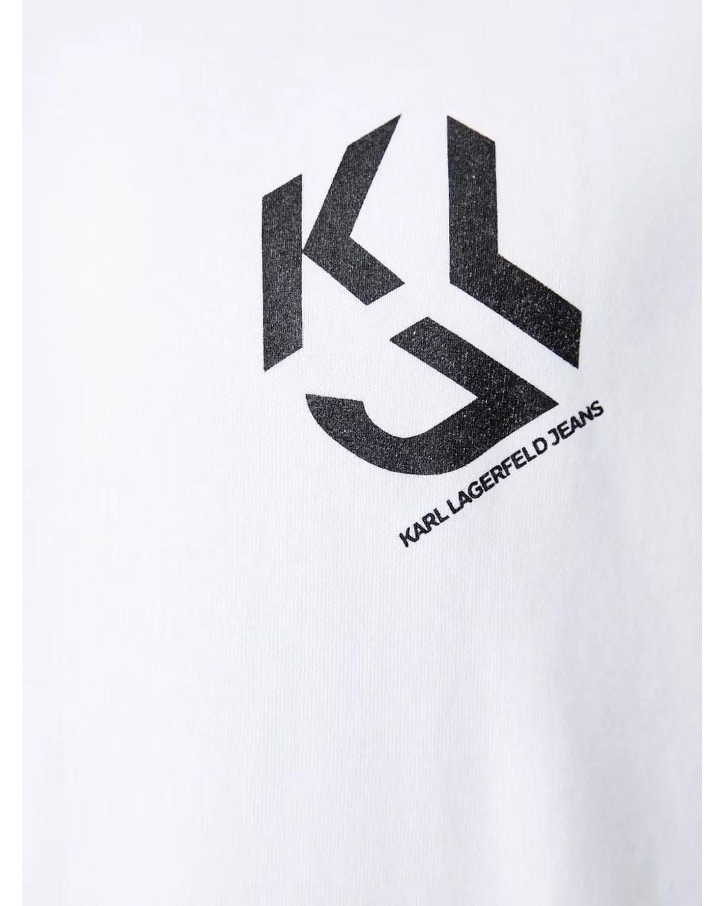 Karl Lagerfeld White Logo-Print Sweatshirt for men