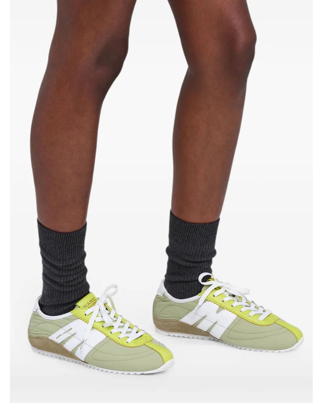 Marc Jacobs Green The 400 Bleecker Nylon Low-Top Sneakers