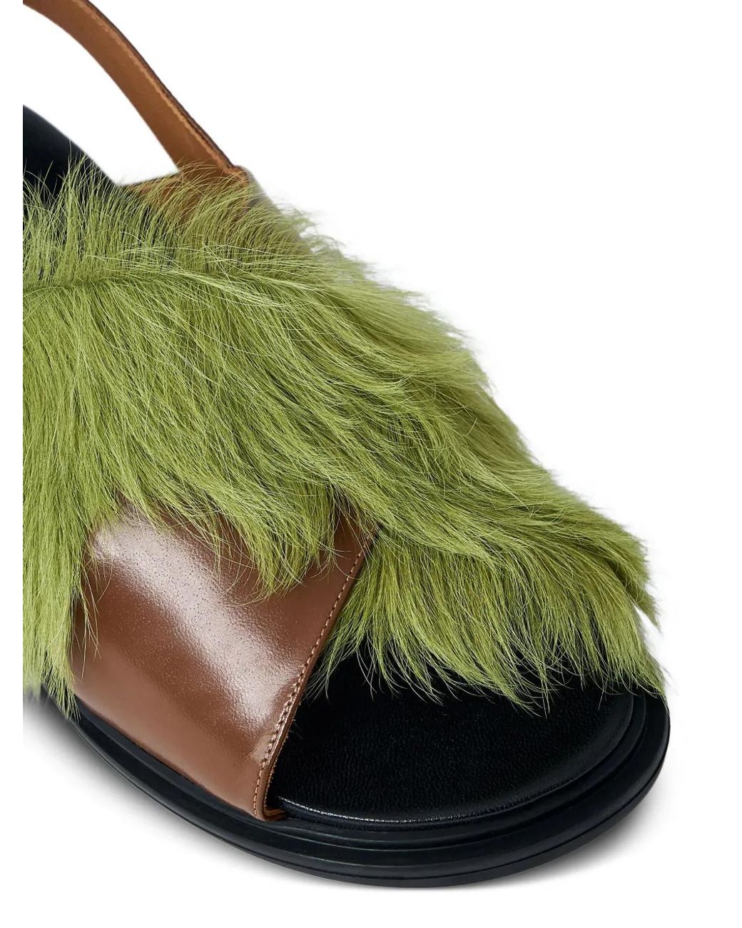 Marni Green Adjustable-Buckle Sandals