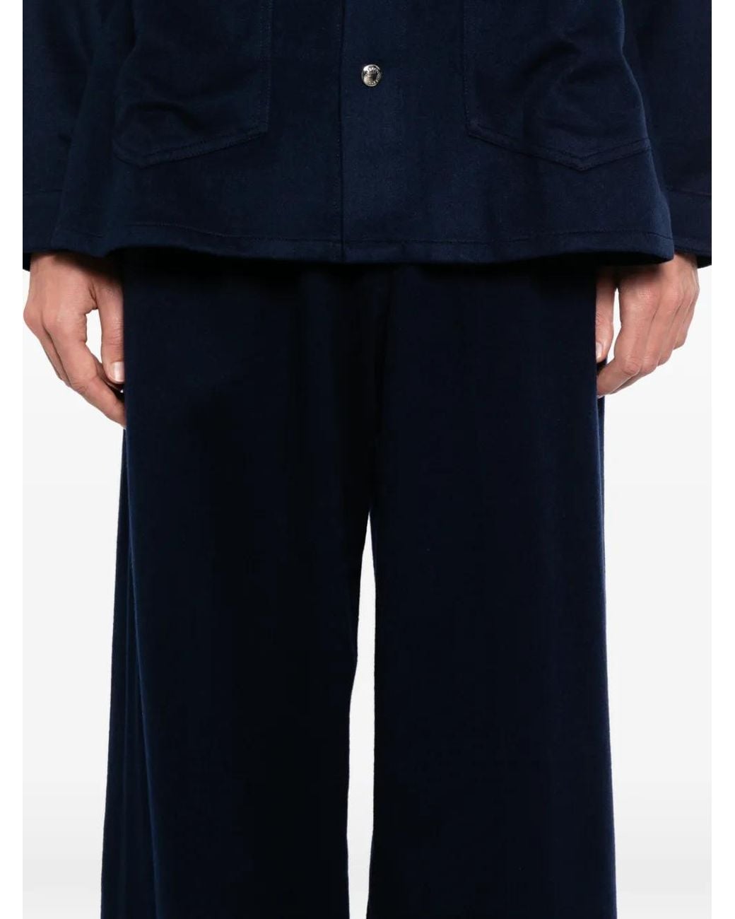 Setchu Blue Cashmere Trousers for men
