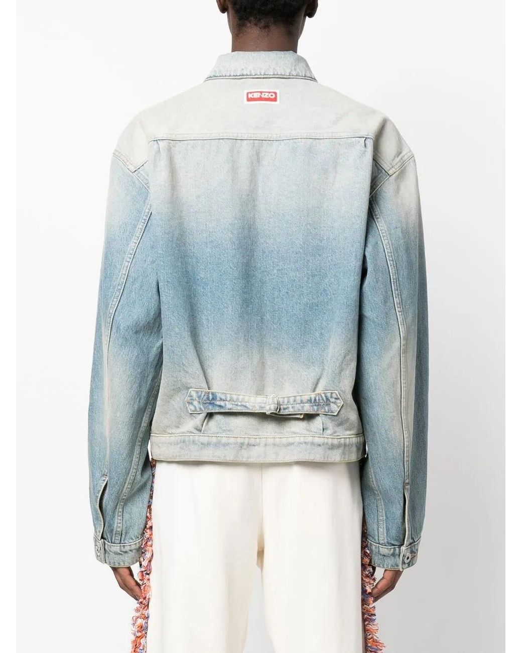 KENZO Blue Faded Denim Jacket for men