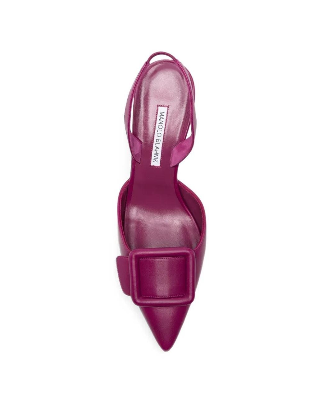 Manolo Blahnik Pink Maysli Buckle-Detail Slingback Pumps