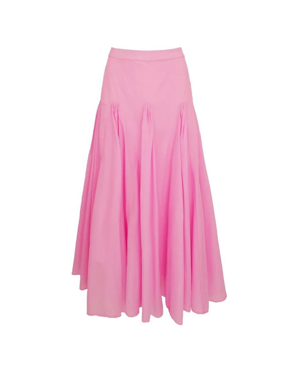 Azeeza Pink Sienna Pleated Midi Skirt