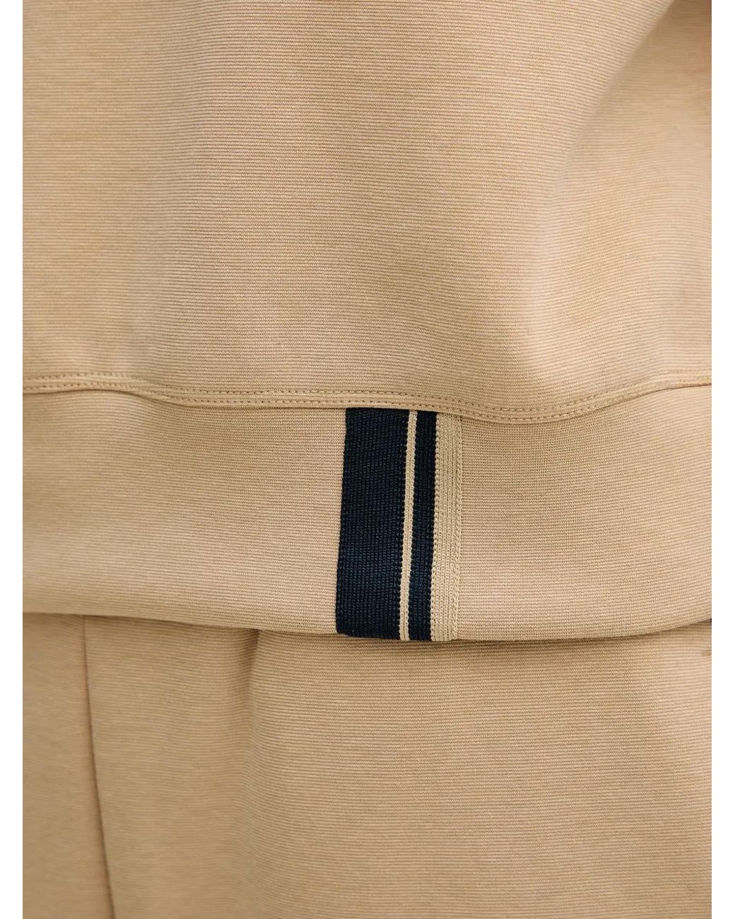Benetton Natural Embroidered-Logo Crew-Neck Sweatshirt