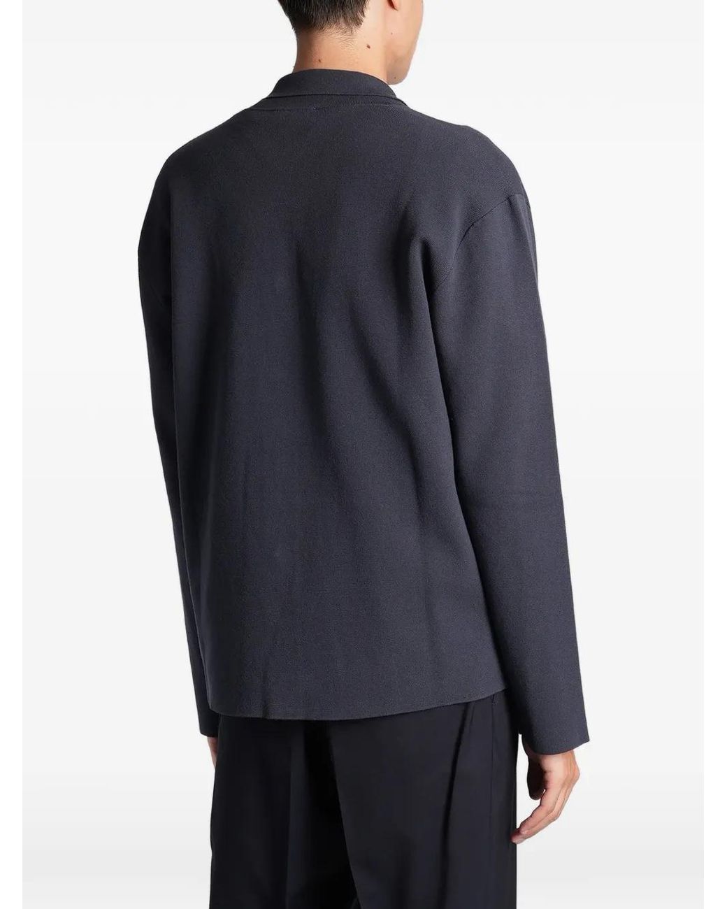 Roberto Collina Blue Fine-Knit Chest-Pocket Shirt for men