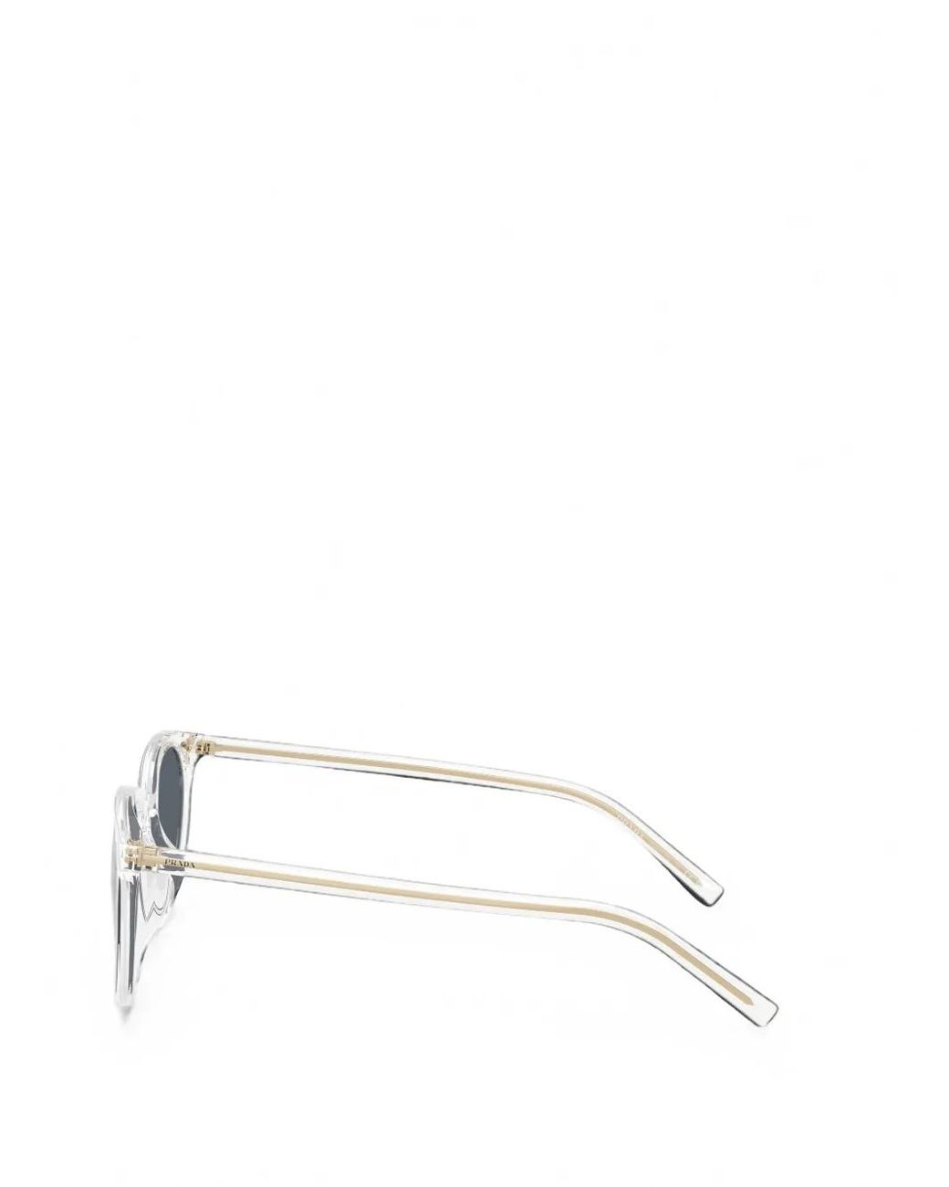 Prada Gray Transparent Phantos-Frame Sunglasses for men