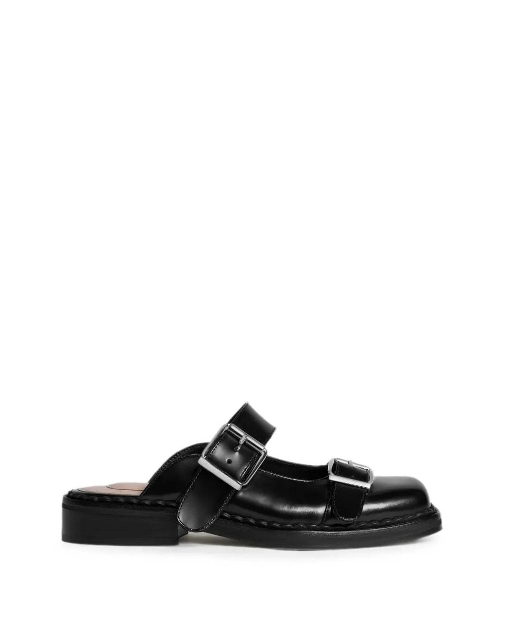 Simone Rocha Black Mary Jane Buckle Mules