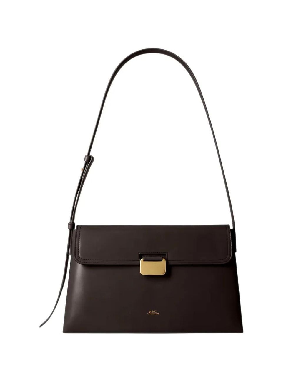 A.P.C. White Simone Leather Shoulder Bag