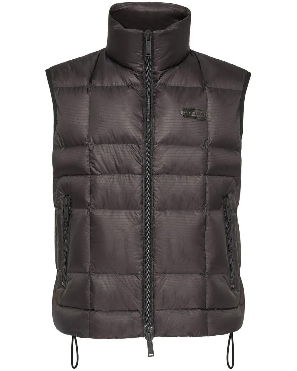 DSquared² Black High-Neck Padded Vest for men