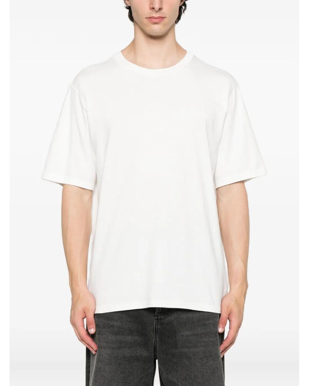 Amiri White Bleach Bandana Patch Tee for men
