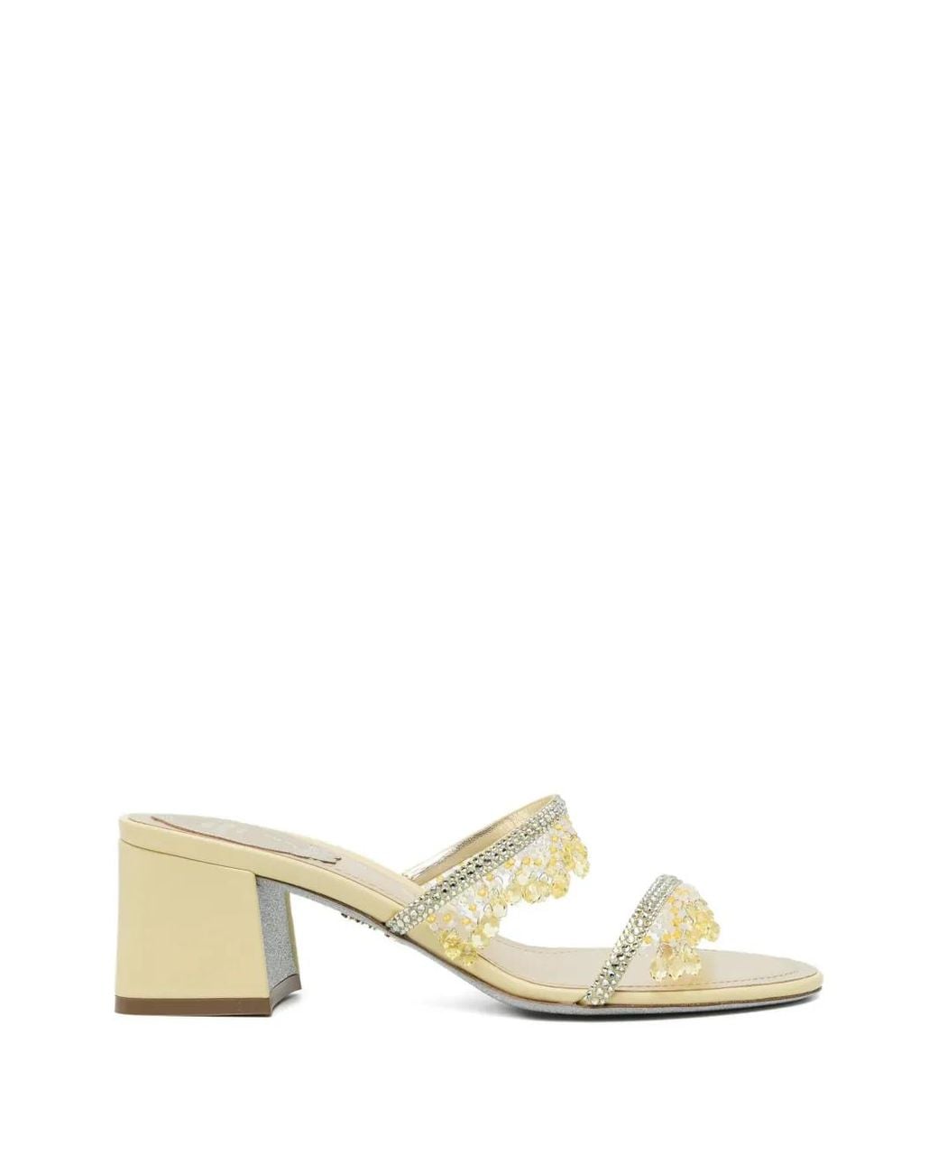 Rene Caovilla Natural 50Mm Embellished Sandals