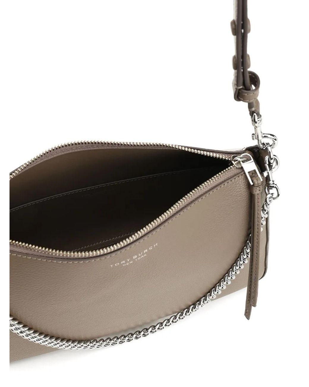 Tory Burch Gray Perry Chain-Strap Shoulder Bag