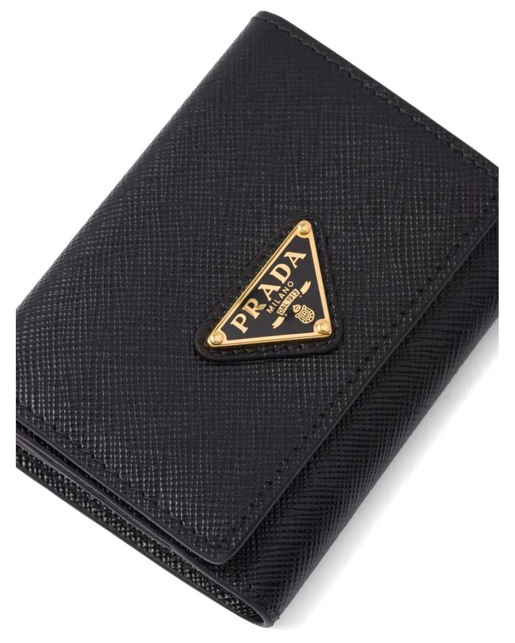 Prada Black Small Saffiano Wallet