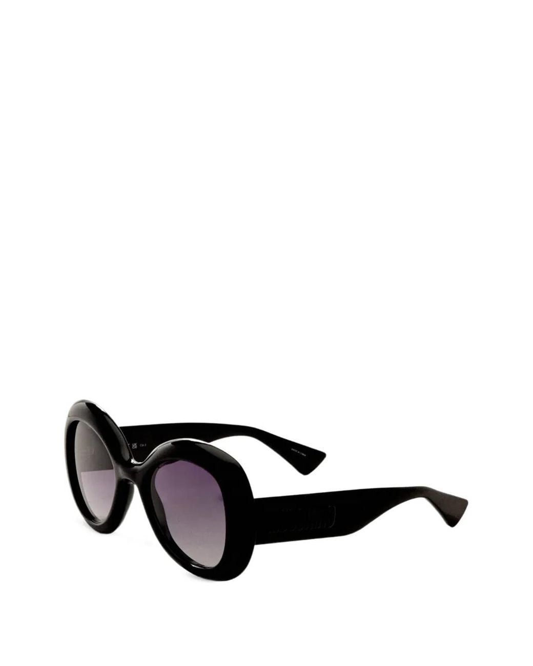 Moschino Black Geometric-Frame Sunglasses