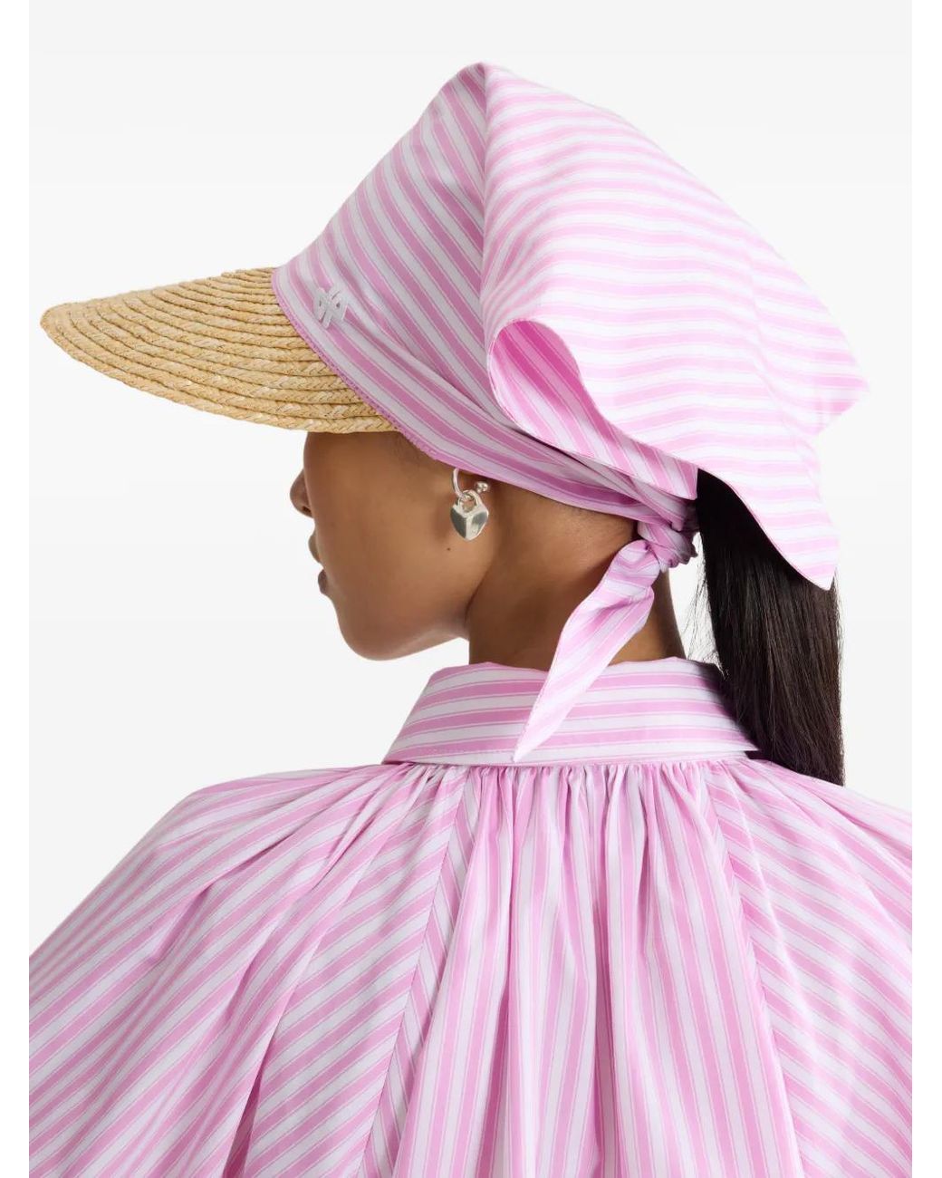 Patou Purple Striped Scarf Cap