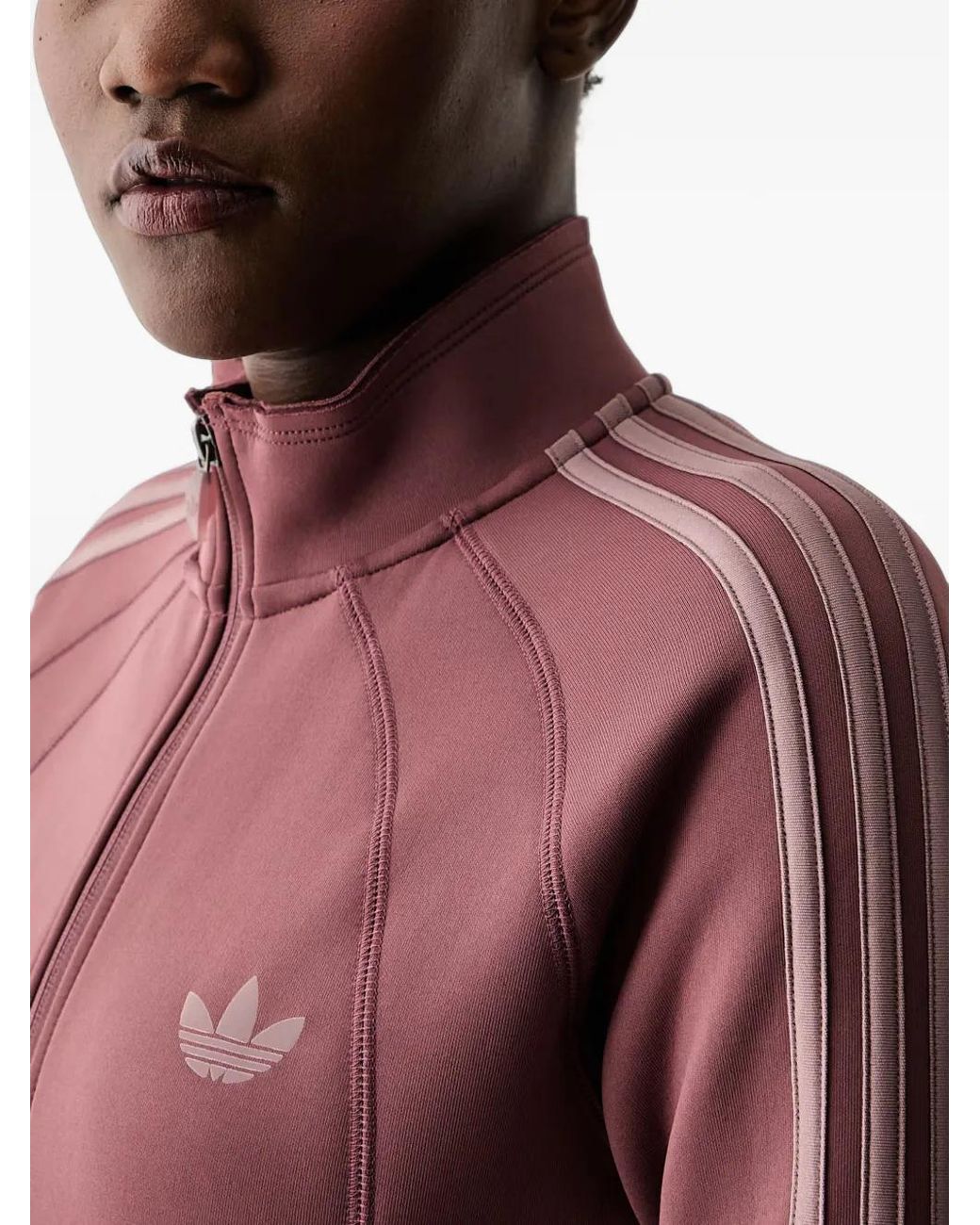 Adidas Red Sst 2.0 Side-Stripe Zip-Up Jacket